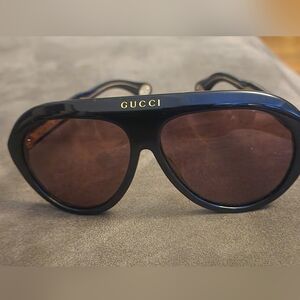 Gucci Black Aviator Sunglasses